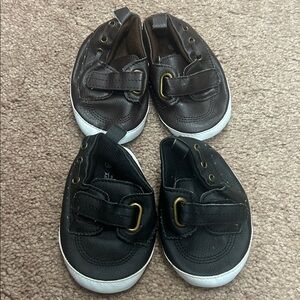 2pair - Baby boy size 3 brown & black loafers (binA 17 A17 )